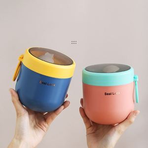 Edelstahl Rvs Heated Thermal Insulated Stainless Steel Tin Metal Bento Box Lunchbox Cereal Oatmeal Soup Cup Bowl for Kid School - Product Image 2