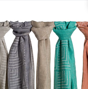 Écharpe en lin faite à la main, tissu naturel, design traditionnel égyptien, écharpe de qualité supérieure équitable pour toutes les saisons - Product Image 6