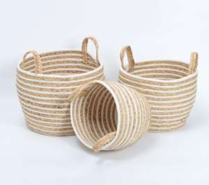 Corn Lint Rope Woven Storage Basket