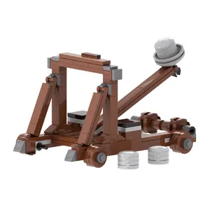 MOC5021 122pcs Medival Military Catapult Medieval t Warfare Model Kits to Build Building Blocks Toys Building Kit