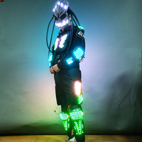 Décoration de fête de scène Rave vêtements de Performance lumineux robe fantaisie de fête Costume de Robot de danse à LED