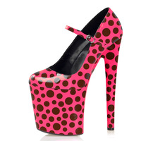 Nuevos Zapatos de Tacón Alto de 20 cm con Punta Redonda y Tacón Delgado, Zapatos de Modelo para Pasarela, Zapatos de Tacón Alto para Bailarinas Exóticas, Zapatos de Crossdresser