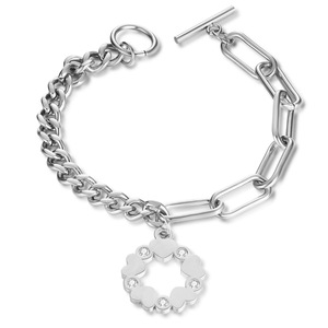 Pulsera de Cadena en Oro Rosa con Colgante de Diamante, Joyería para Uso Diario Masculino - Product Image 4