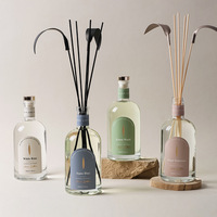Diffuseur d'huiles essentielles aromathérapeutiques sans alcool en verre de rotin, personnalisé par une marque de luxe, grande capacité, durée de 120 à 180 jours