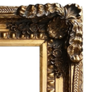 Specchio Decorativo Verticale Francese in Argento Antico con Grande Cornice Dorata - Product Image 6