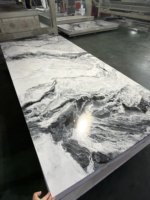 Panneau mural en PVC brillant UV avec feuille d'or, 3 mm, 1220*2440 mm, étanche, idéal pour les villas et les fonds de télévision – Direct Usine