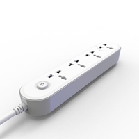 Multiprise industrielle 4 prises avec protection contre les surtensions, 1 port USB-A, 2 ports USB-C, coque ignifuge, câble en cuivre, interrupteur indicateur