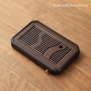 Service à thé Kung Fu en céramique pour la maison, petit ensemble en poterie noire, simple, avec rangement d'eau et plateau de préparation à sec - Product Image 3