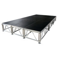 Structure de scène professionnelle en aluminium avec ailes pour enceintes et service de dessin technique