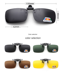 Lunettes <span class=keywords><strong>de</strong></span> soleil unisexes à la mode pour conducteur avec <span class=keywords><strong>lentilles</strong></span> <span class=keywords><strong>de</strong></span> vision nocturne Lunettes <span class=keywords><strong>de</strong></span> soleil à clipser polarisées en PC noir à monture verte pour hommes - Product Image 5