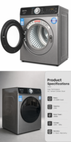 Sèche-linge à tambour Jacky You de 13 kg à grande capacité, séchage rapide, pour usage domestique et commercial