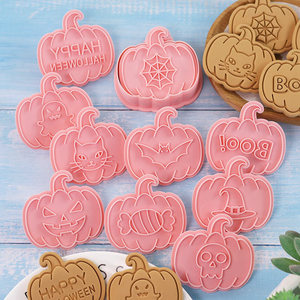 <span class=keywords><strong>Emporte</strong></span>-pièces à biscuits de dessin animé d'<span class=keywords><strong>Halloween</strong></span>, style I, lot de 10 <span class=keywords><strong>emporte</strong></span>-pièces à biscuits <span class=keywords><strong>citrouille</strong></span> et fantôme, outils de pressage pour la pâtisserie en pâte d'amande - Product Image 3