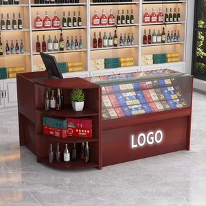 Hongzhan khói cửa hàng truy cập Showcase kính hiển thị thuốc lá tiếp nhận bàn cho cửa hàng hiển thị - Product Image 6