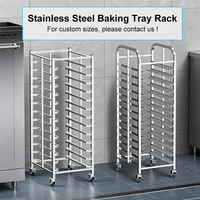 Chariot de cuisson professionnel en acier inoxydable pour plateaux de cuisson, chariot à plateaux de four, chariot de séchage pour pain et toasts