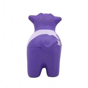 ลูกบอลโฟม PU สีม่วงรูปวัว ของเล่นคลายเครียดแบบสั่งทำพร้อมโลโก้สำหรับโปรโมชั่น - Product Image 4