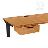 Tiroir de rangement sous le bureau en bambou, organisateur de table artisanal pour le bureau et la maison