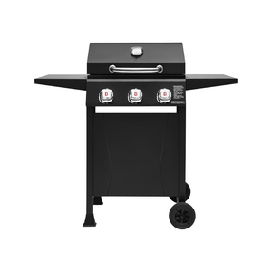 Carrito de Cocina para Exteriores, Barbacoa Móvil de 3 Quemadores a Gas, Parrilla para Picnic, Equipo de Cocina Color Negro Natural - Product Image 1