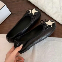 Chaussures plates coréennes, Ballerines à nœud étoile, Chaussures plates à bout peu profond et semelle souple pour femme 2026