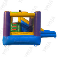 Château gonflable commercial pour enfants avec toboggan, motif chien de dessin animé, en PVC 0,55 mm, idéal pour la location en garderie