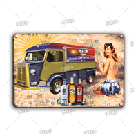 En Gros Panneaux Muraux Décoratifs en Étain Métallique Vintage Personnalisés avec Impression UV pour Bar, Pub, Grotte de l'Homme, Boissons – Plaques Métalliques à Faible MOQ
