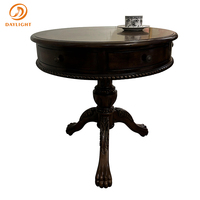 Bureau de café de salon antique Mobilier d'appartement classique européen Design d'hôtel Villa haut de gamme Table d'appoint vintage en bois