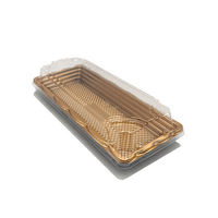 Contenants alimentaires rectangulaires jetables en plastique JY-SG02 PS PET, plateaux à sushi, emballages personnalisés pour pizzas, bonbons et chewing-gums, vente en gros