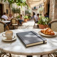 Carnet à couverture rigide texturée sur mesure avec élastique, idéal pour la planification, les mémos, les croquis, les enregistrements, les activités en extérieur, les cafés et les loisirs