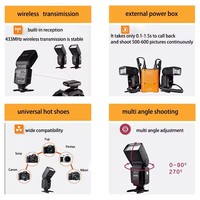 Flash para Cámara Godox TT520II, Flash Universal con Disparador