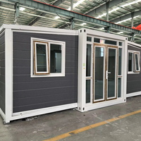 Maison conteneur en acier extensible, mini-maison mobile, chambre modulaire de luxe moderne, préfabriquée pour l'extérieur