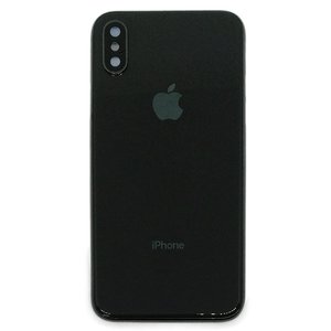 Funda trasera para Apple iPhone Xs, piel protectora negra - Product Image 1