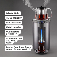 Distributeur d'eau LANCO, samovar, bouilloire à thé, chauffe-eau turc, bouilloire électrique numérique avec fonction maintien au chaud