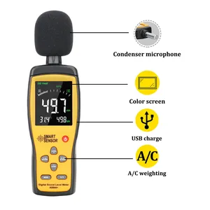 Hedao as844 + Máy đo mức âm thanh kỹ thuật số chuyên nghiệp Decibel 30 130dB công cụ chẩn đoán giám sát Máy phân tích tiếng ồn - Product Image 3