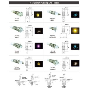Plafonnier LED à fibres optiques, changement de couleur, matériau en cuivre et cristal, étanche IP44, garantie de 2 ans - Product Image 3