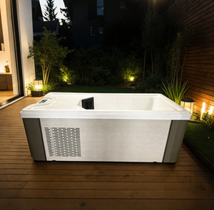 Baignoire de récupération tout-en-un en acrylique avec LED, refroidisseur et filtre pour bain froid extérieur, capacité 60+ gallons - Product Image 1