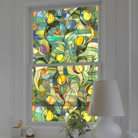Wasserdichte selbst klebende statische Haftung 3D Glasmalerei Fenster folie PVC dekorative Privatsphäre Glas für Küche Badezimmer Büro zu Hause