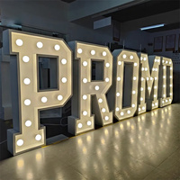 Lettres géantes personnalisées, lettres lumineuses à LED, grandes lettres 3D lumineuses pour la décoration de mariage, de fête ou d'événement