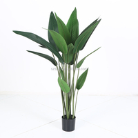 Arbre à plantes artificielles vertes, 1 pièce, fausses feuilles, décoration, oiseau du sanctuaire