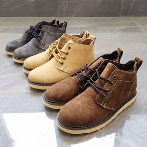Men's Faux Suede Lace-Up Walking Shoes Round Toe Breathable Rubber Outsole All Seasons Gray Brown Tan - Product Image 2
