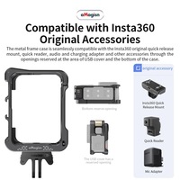 AMagisn 360 Ace Cage de cadre en aluminium avec étui en silicone pour Insta360 Ace/Ace Pro Horizontal Vertical Shooting Mount Nouveau