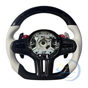 Volante Deportivo Personalizado Serie <span class=keywords><strong>G</strong></span> con Calefacción, LED y Fibra de Carbono para BMW G20 330i X3 G01 540i G30 M550i X5 G05 G80 M3 G82 M4 M240i G42 Lci - Product Image 1
