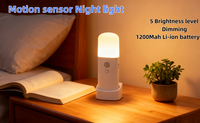 Lampu sorot sensor gerak induksi LED 5CCT dengan pengisian daya USB