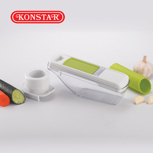 Mandoline de cuisine multifonctionnelle pour légumes, avec tube à éplucher l'ail, pour couper l'ail, les pommes de terre et les carottes - Product Image 3