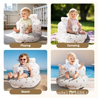 Coussin de siège gonflable électrique en similicuir pour bébé, idéal pour le camping, la sécurité, l'extérieur et le bain, canapé gonflable