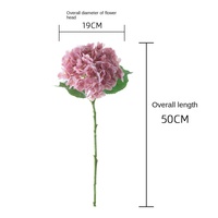 Fleurs d'hortensia artificielles en latex vert au toucher réel pour la décoration de la maison, des mariages et des événements, arrangement floral artificiel