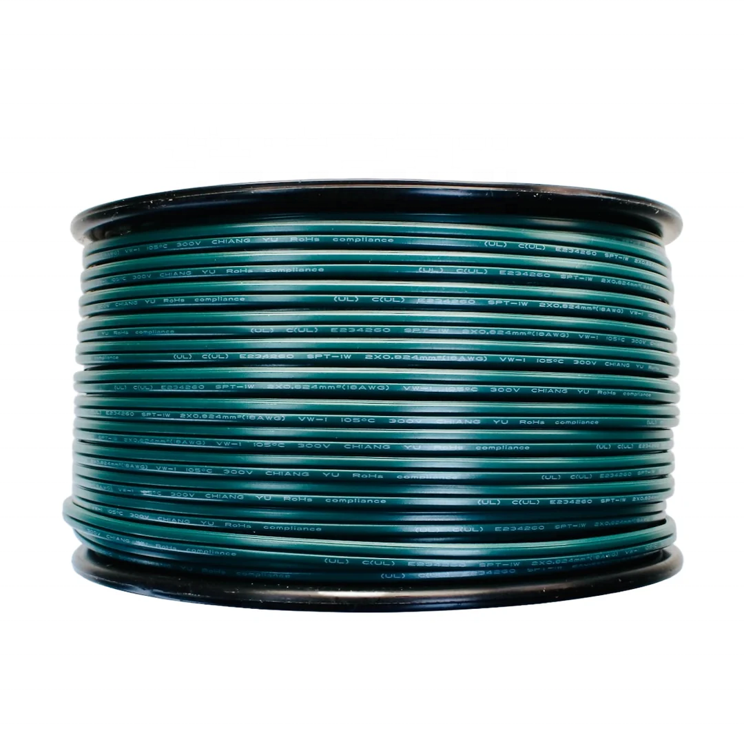 1000 футов SPT-1 медный 2-жильный SPT-1 18AWG электрический провод с ПВХ покрытием изолированный медный плоский провод