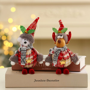 High Quality Eco-friendly Christmas Tree Pendant Decoration Foam <b>Cloth</b> Standing <b>Doll</b> Snowman Ornaments - Product Image 5