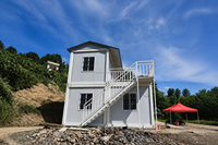 Maison conteneur pliable à faible coût de 20 pieds et 40 pieds, dortoir préfabriqué modulaire en acier pour travailleurs, logement de chantier personnalisé