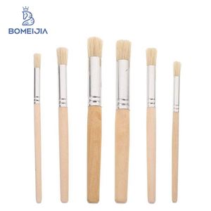 Pincel de Madera con Cerdas Naturales para Plantillas, Pinceles de Arte para Pintura Acrílica, Óleo y Acuarela - Product Image 1
