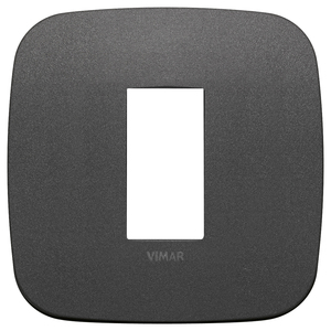 Vimar Placca Round 1M Grafite Matt 9.7x9.7x1.7 Wall <b>Switch</b> Cover - Product Image 1