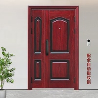 Porte extérieure d'entrée sécurisée en usine Porte principale moderne avec exécution de transfert étanche Sécurité à domicile